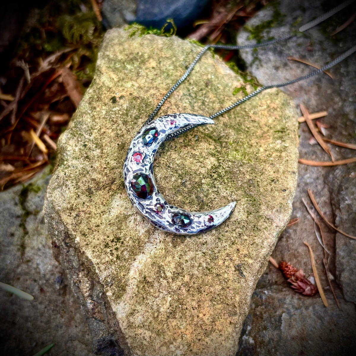 Fine Silver Luna Necklace