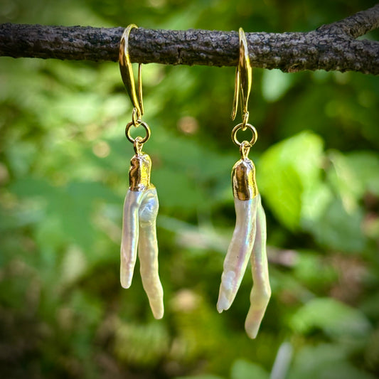 Fang Pearl Earrings #2