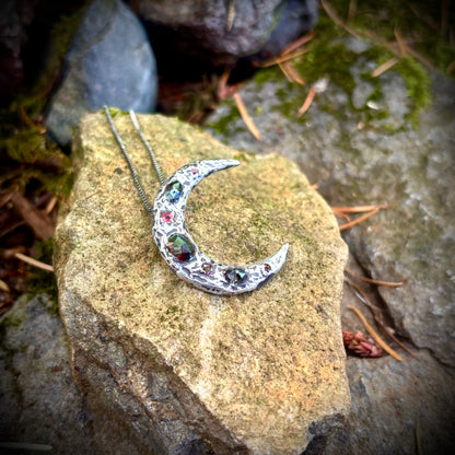 Fine Silver Luna Necklace