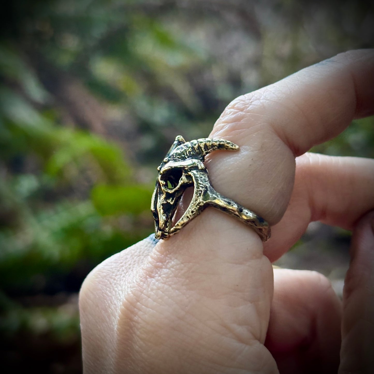 Parti Goat Ring, Size 7.25