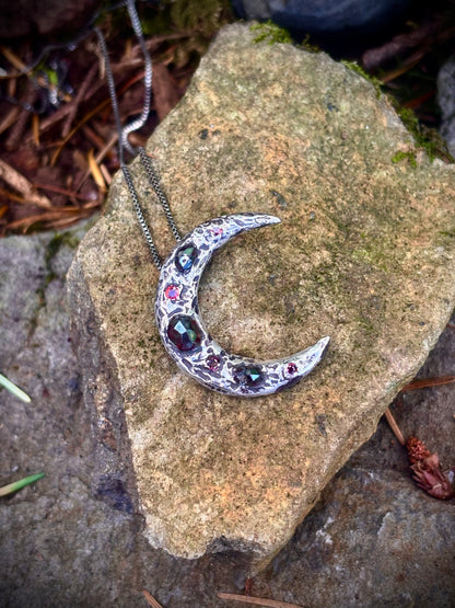Fine Silver Luna Necklace
