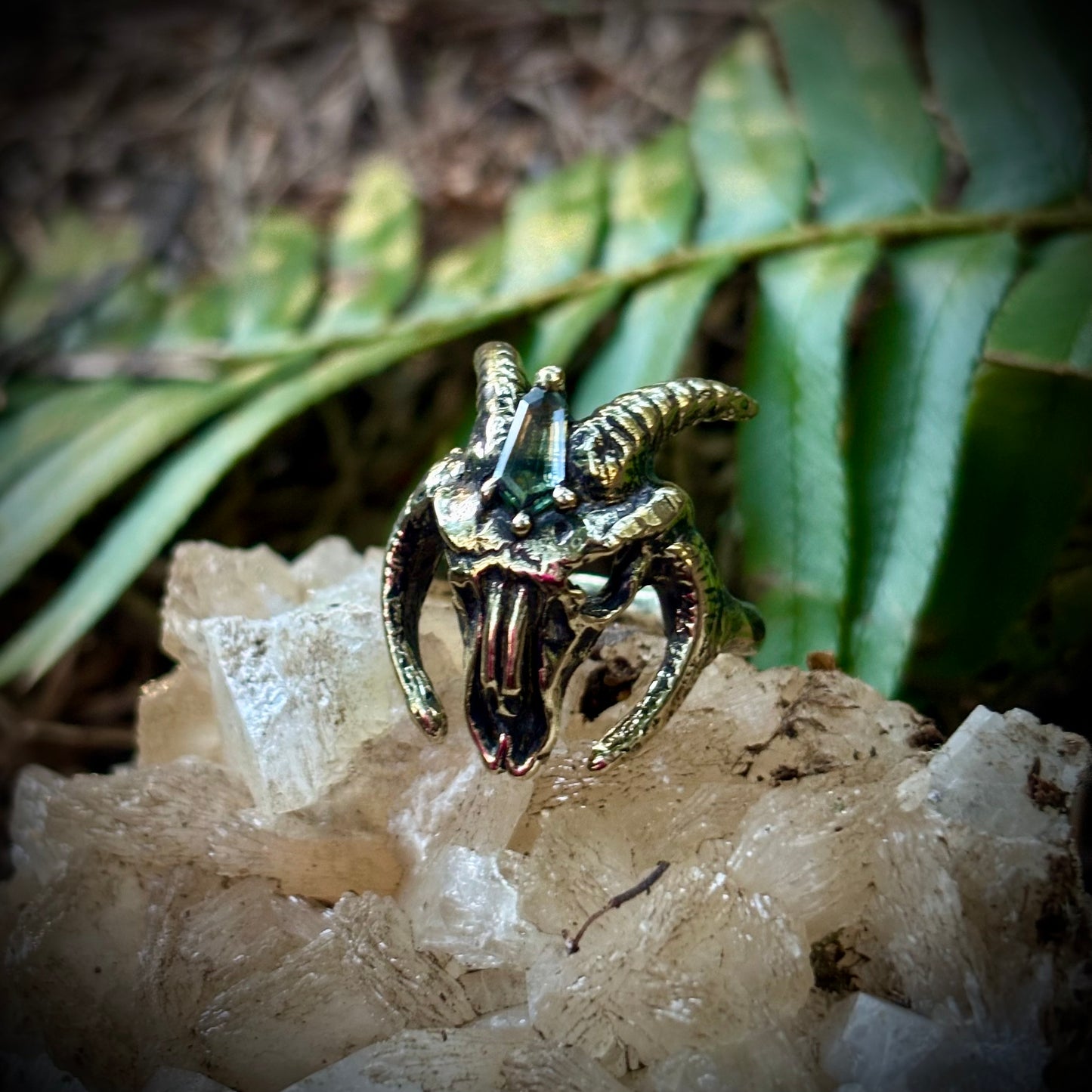 Parti Goat Ring, Size 7.25