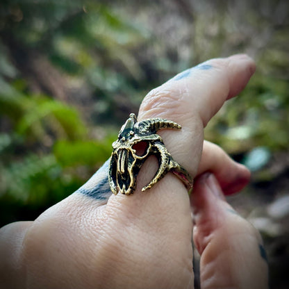 Parti Goat Ring, Size 7.25