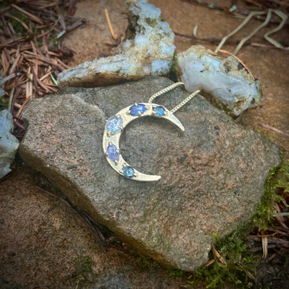 Lilac Luna Necklace, 14k gold.