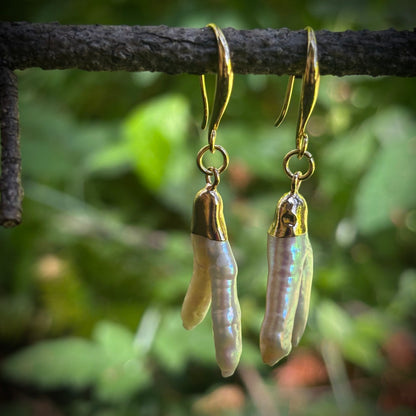 Fang Pearl Earrings #4
