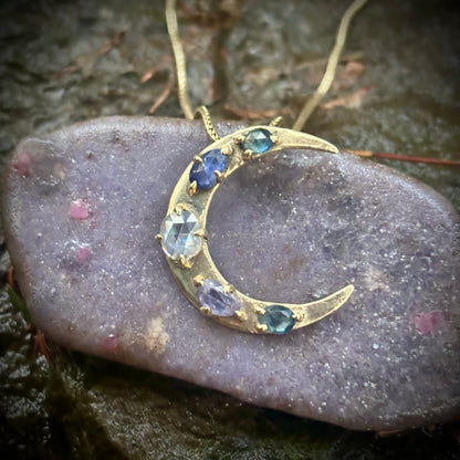 Lilac Luna Necklace, 14k gold.
