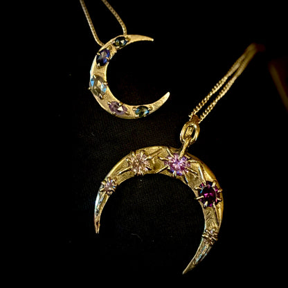 Lilac Luna Necklace, 14k gold.