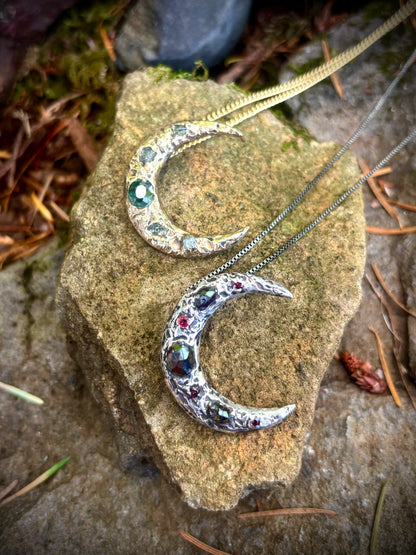 Fine Silver Luna Necklace