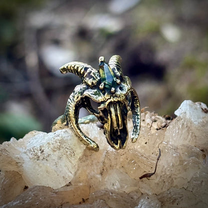 Parti Goat Ring, Size 7.25