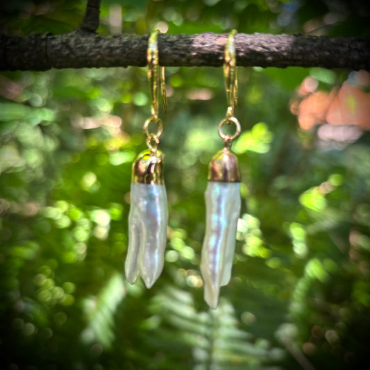 Fang Pearl Earrings #3