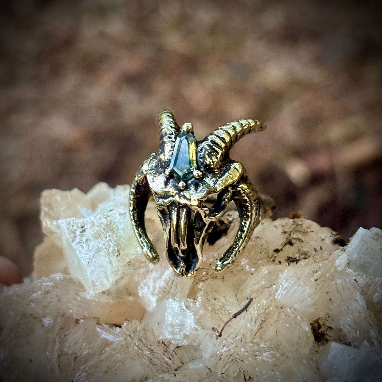 Parti Goat Ring, Size 7.25