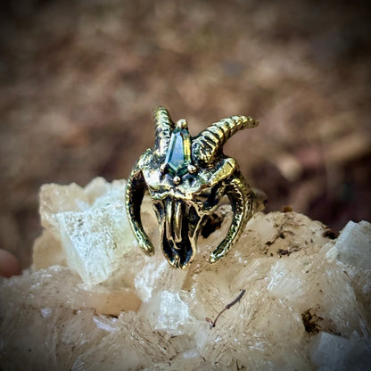Parti Goat Ring, Size 7.25