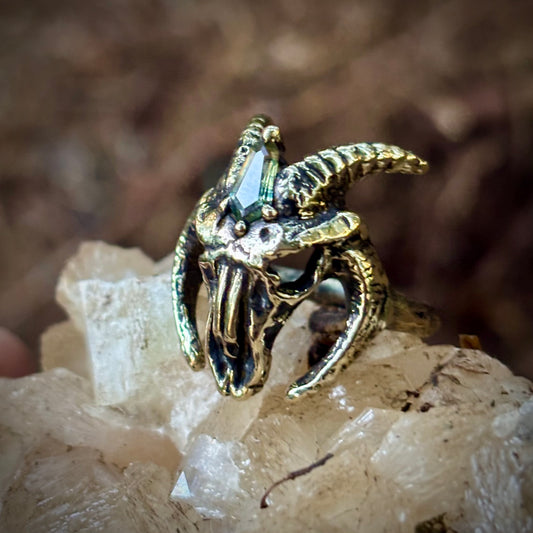Parti Goat Ring, Size 7.25