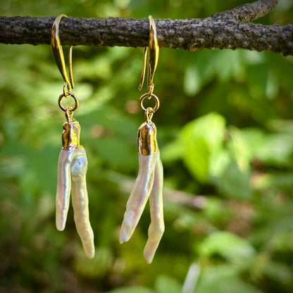 Fang Pearl Earrings #2