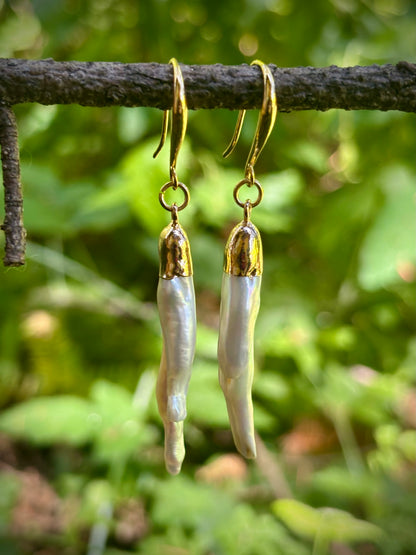 Fang Pearl Earrings #1