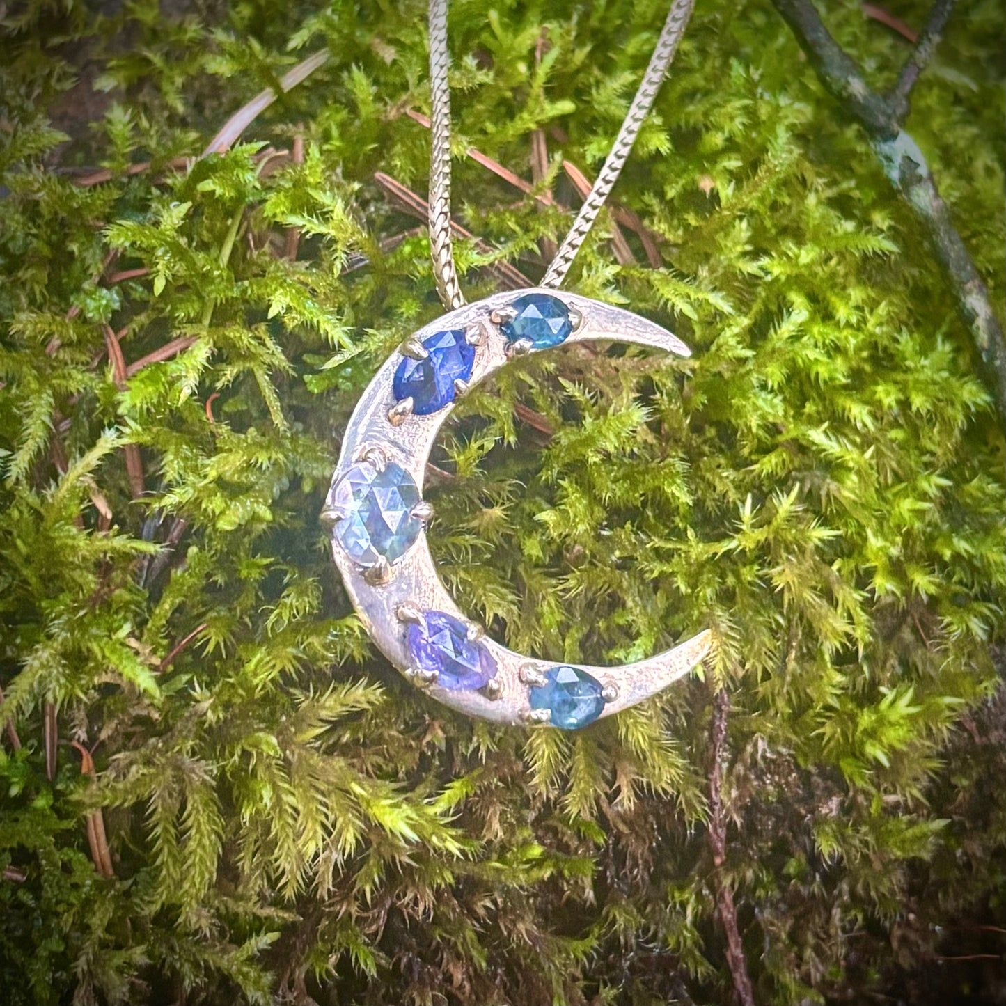 Lilac Luna Necklace, 14k gold.