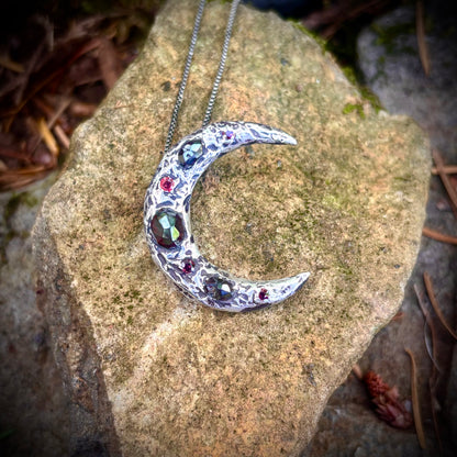 Fine Silver Luna Necklace