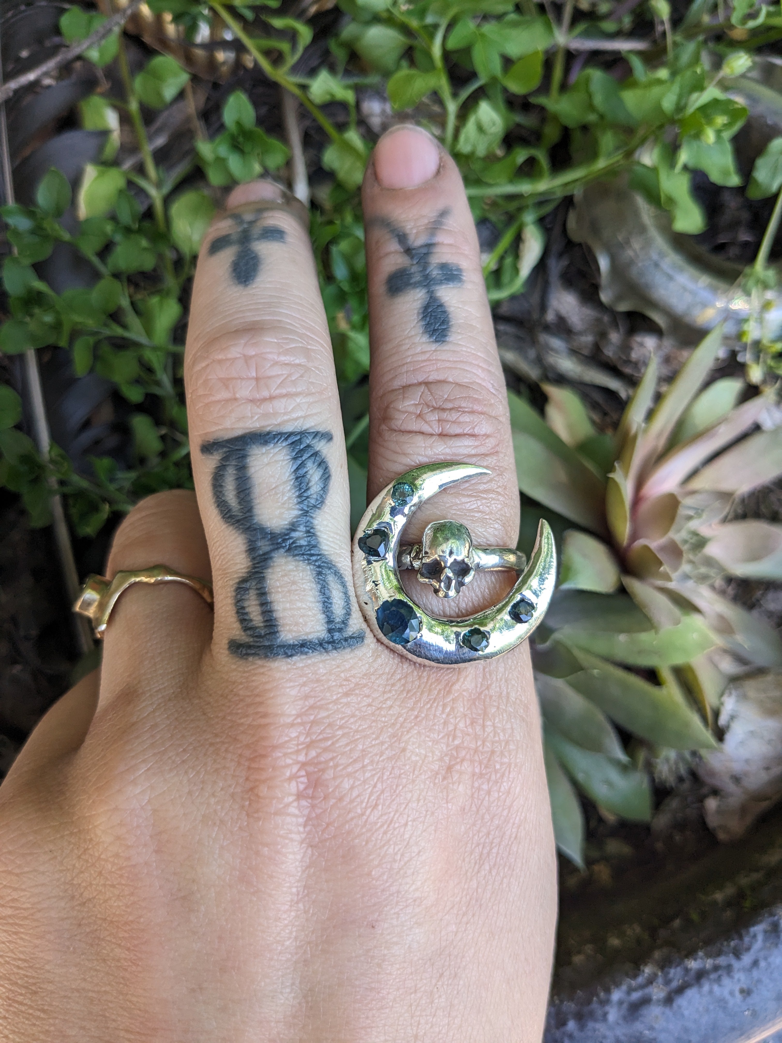 Emergence Ring, Sterling and Sapphire.