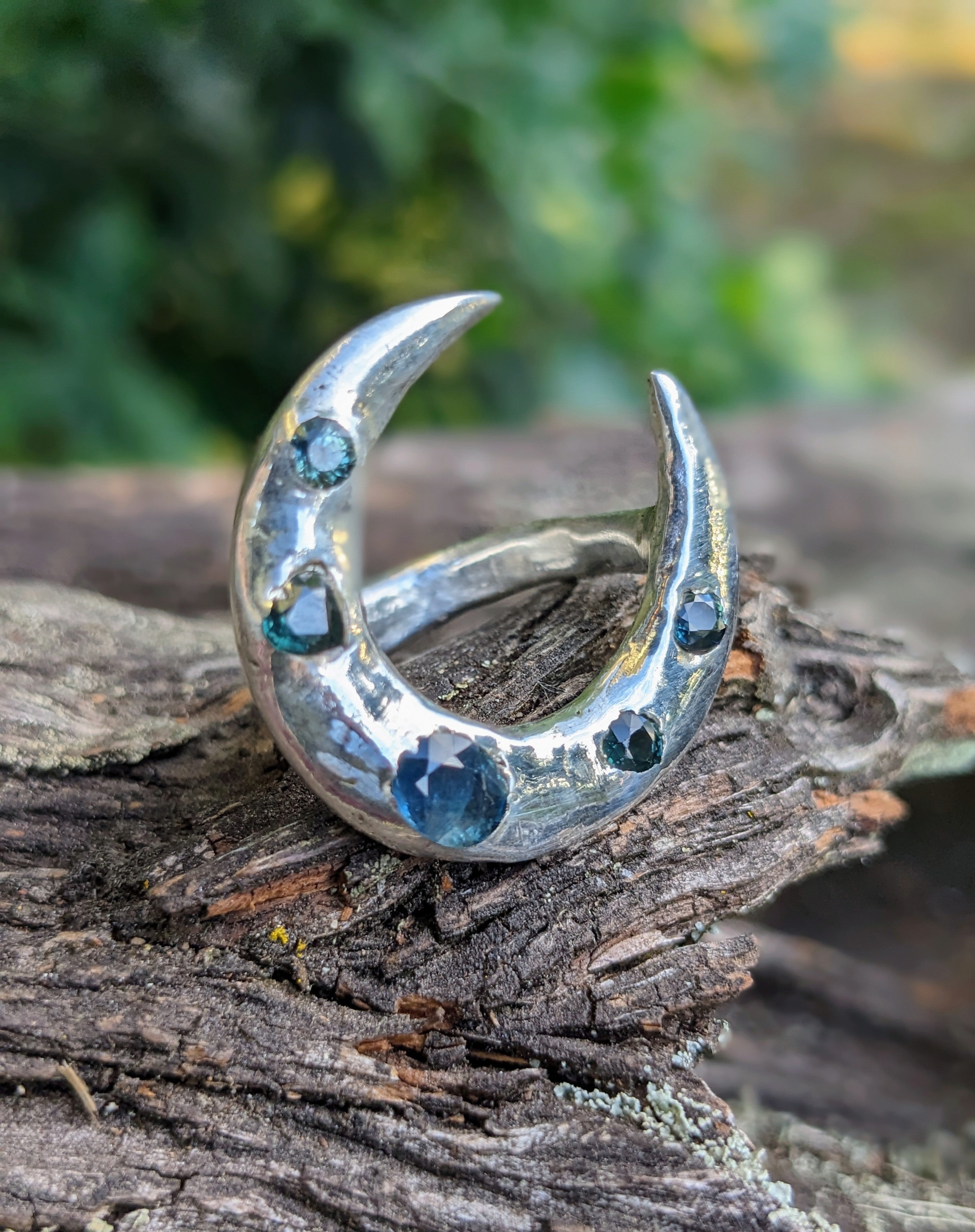 Emergence Ring, Sterling and Sapphire.
