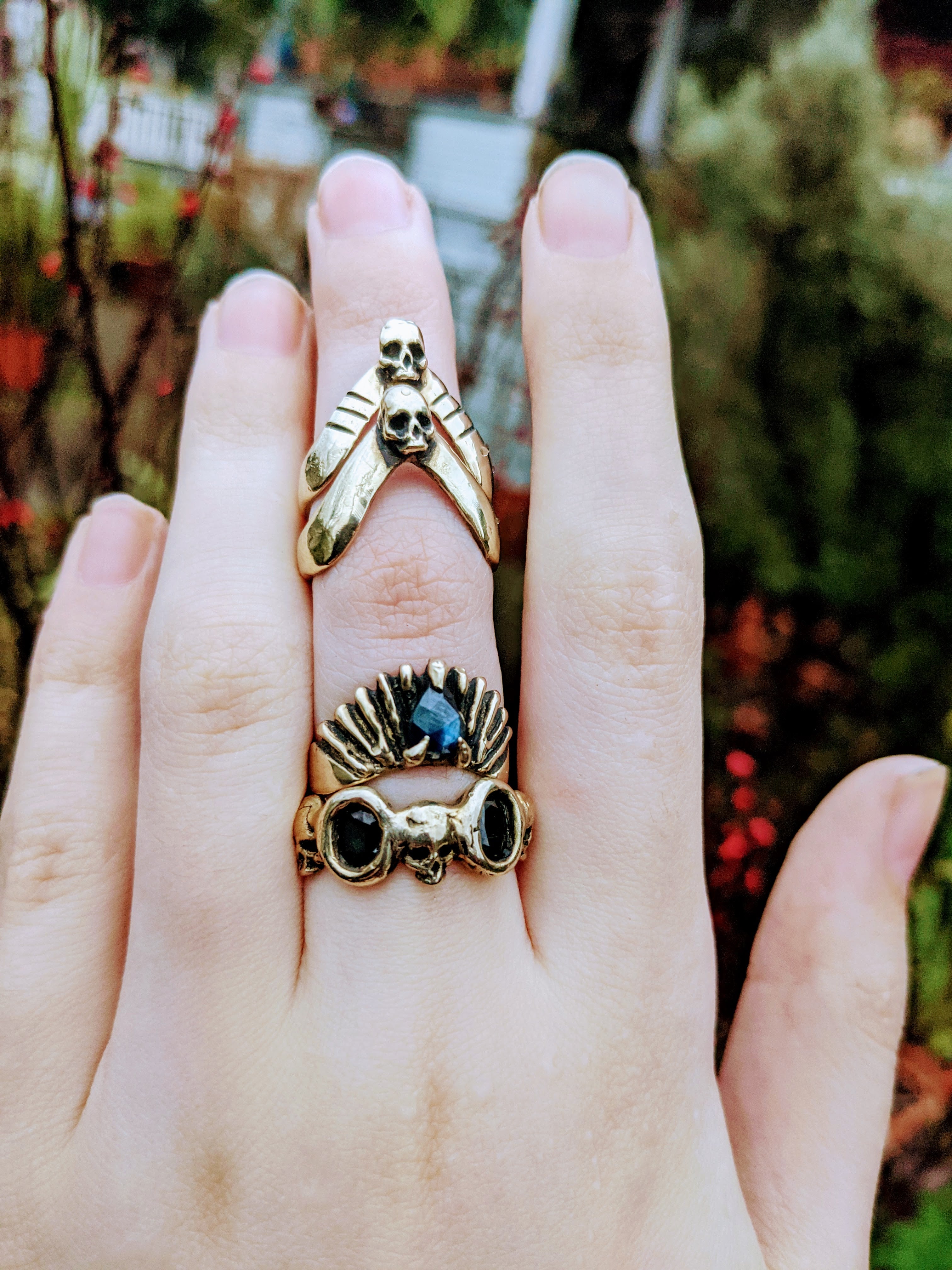Star Sapphire Fan Crown Ring, Size 6