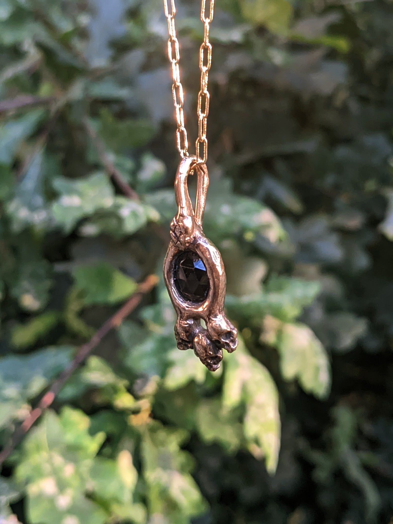 Serpent Hecate, Black Spinel and Bronze
