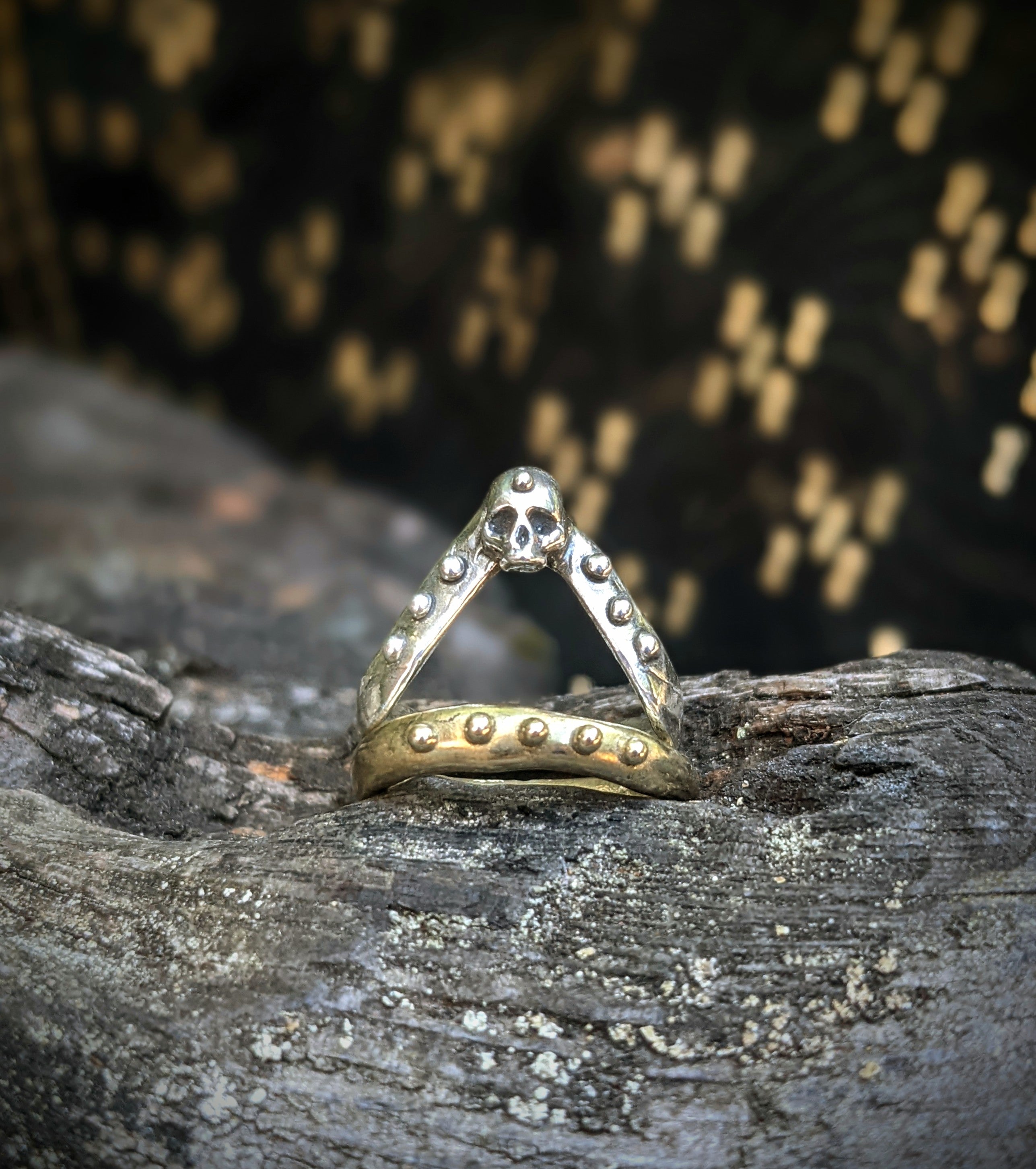 Nubby Ring, Golden Brass, Size 5.